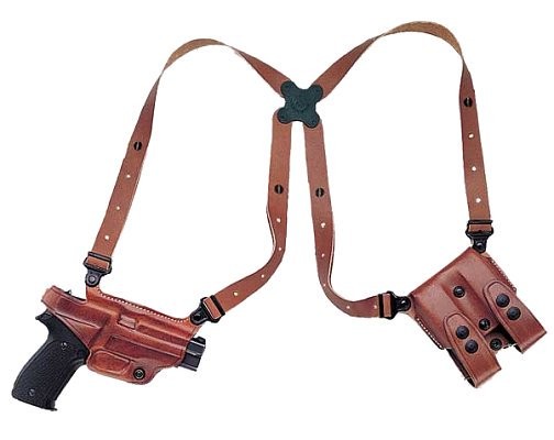 Galco Miami Classic Shoulder Holster System, Black, Ambidextrous, For Glock 17/22/31 - MC224B