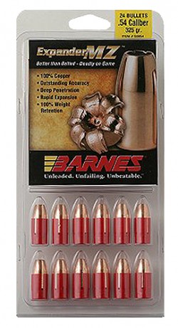 Barnes 30680 Muzzleloader 54 Black Powder Expander MZ 325 GR 24Pk