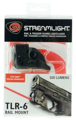 Streamlight TLR-6 Rail Smith and Wesson M and P Weapon Light w/White LED /Red Laser, Black, 69293