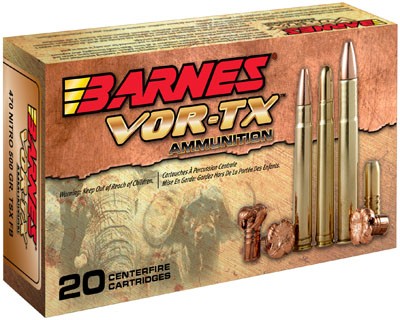 Barnes 22031 VOR-TX 470 Nitro Express Round Nose Banded Solid 500 GR 20Box