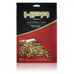 HPR Ammo Unprimed Brass Rifle Cartridge Cases 9mm Luger 100/Bagged